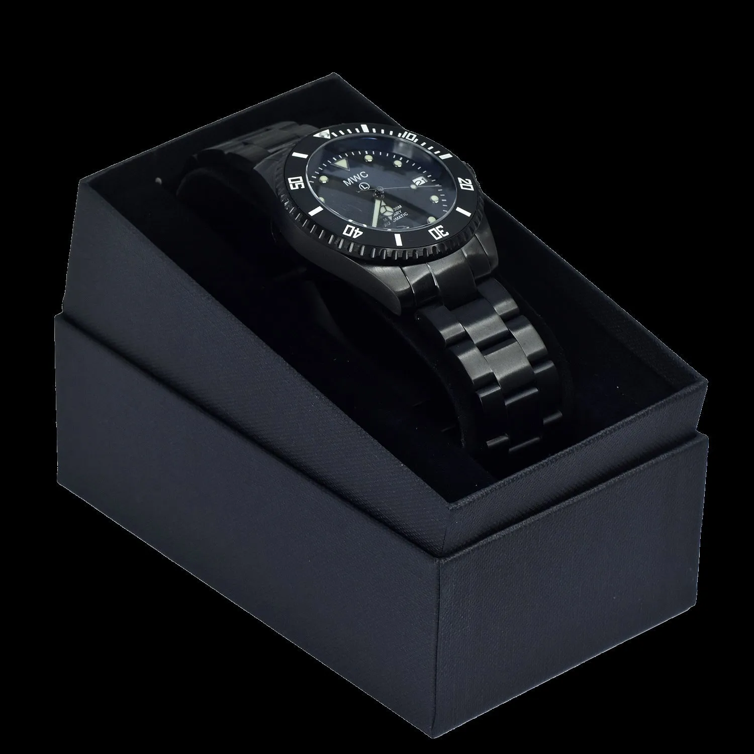 MWC 24 Jewel 300m Automatic Divers Watch with PVD Bracelet, Ceramic Bezel and Sapphire Crystal