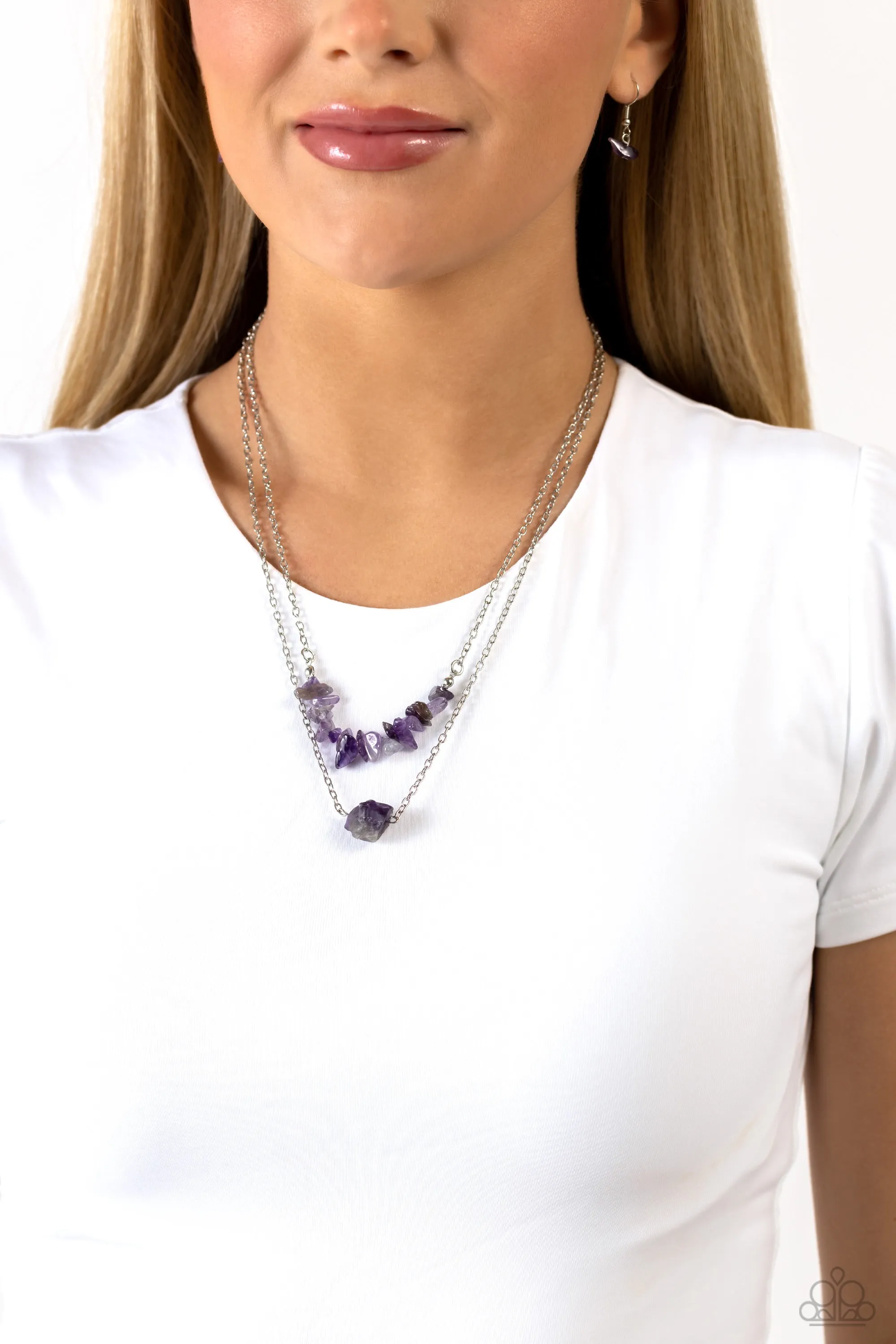 Necklaces Chiseled Caliber - Purple N2408