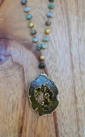 OOAK Druzy Necklace