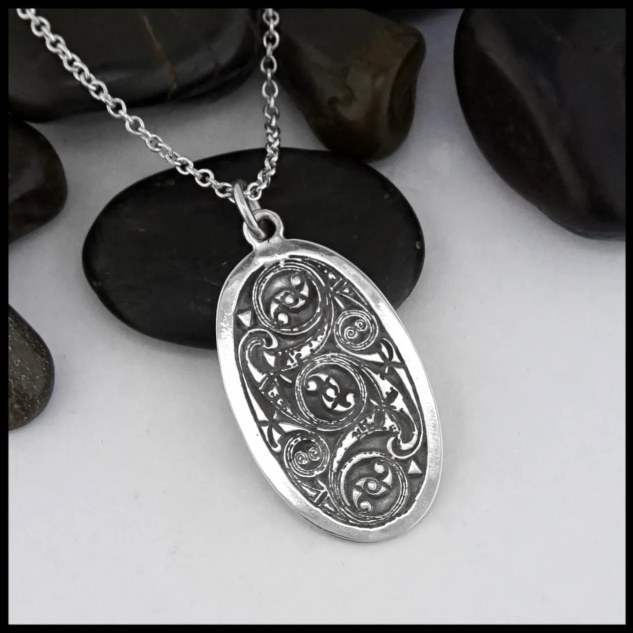 Ornate Oval Celtic Pendant