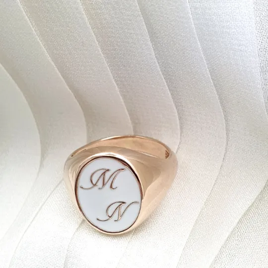 Oval Engraved Signet Ring