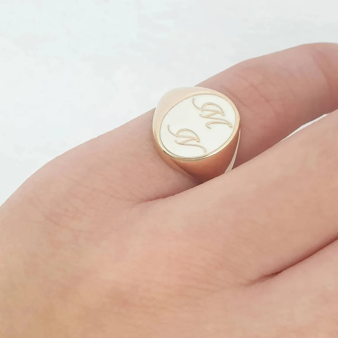 Oval Engraved Signet Ring