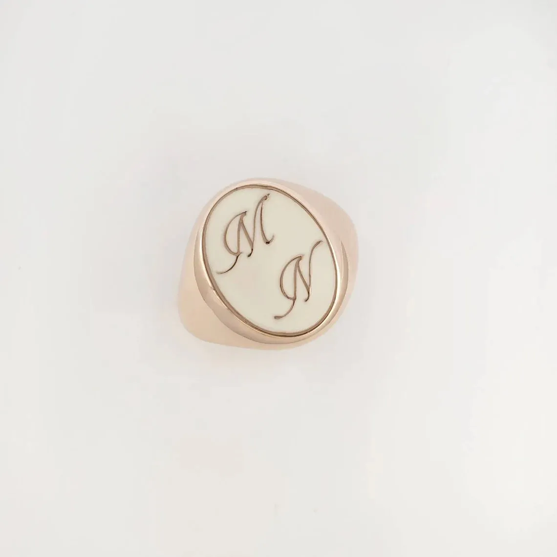 Oval Engraved Signet Ring