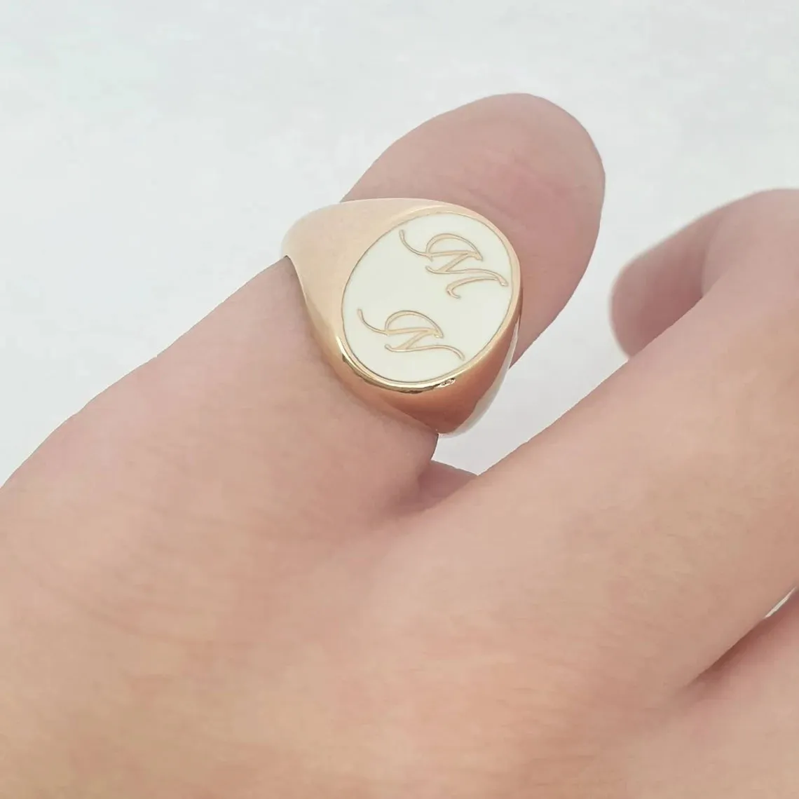 Oval Engraved Signet Ring