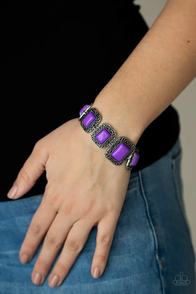 Paparazzi Bracelet ~ Retro Rodeo - Purple