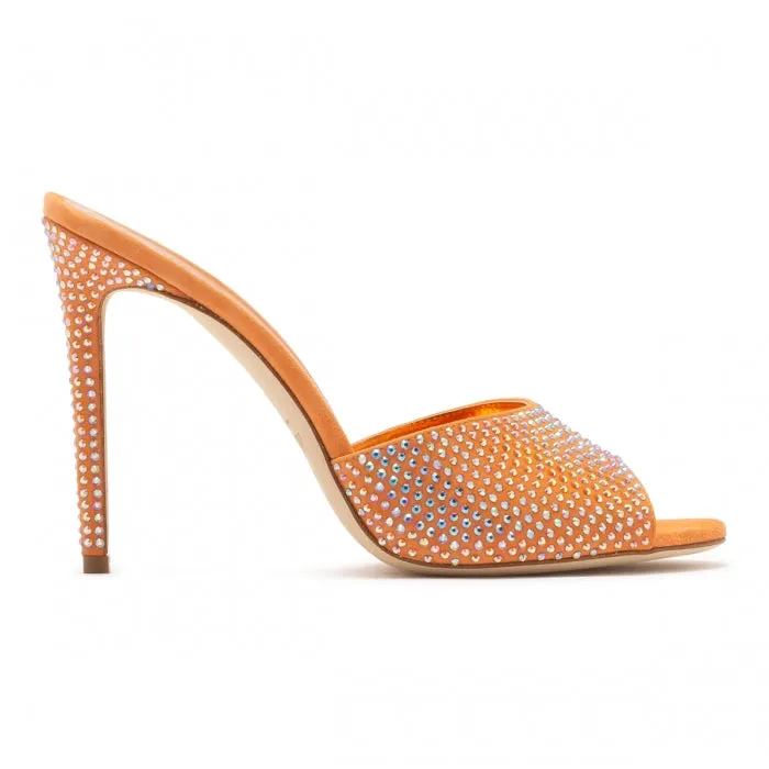 Paris Texas Holly Stiletto Mule Iridescent Amber