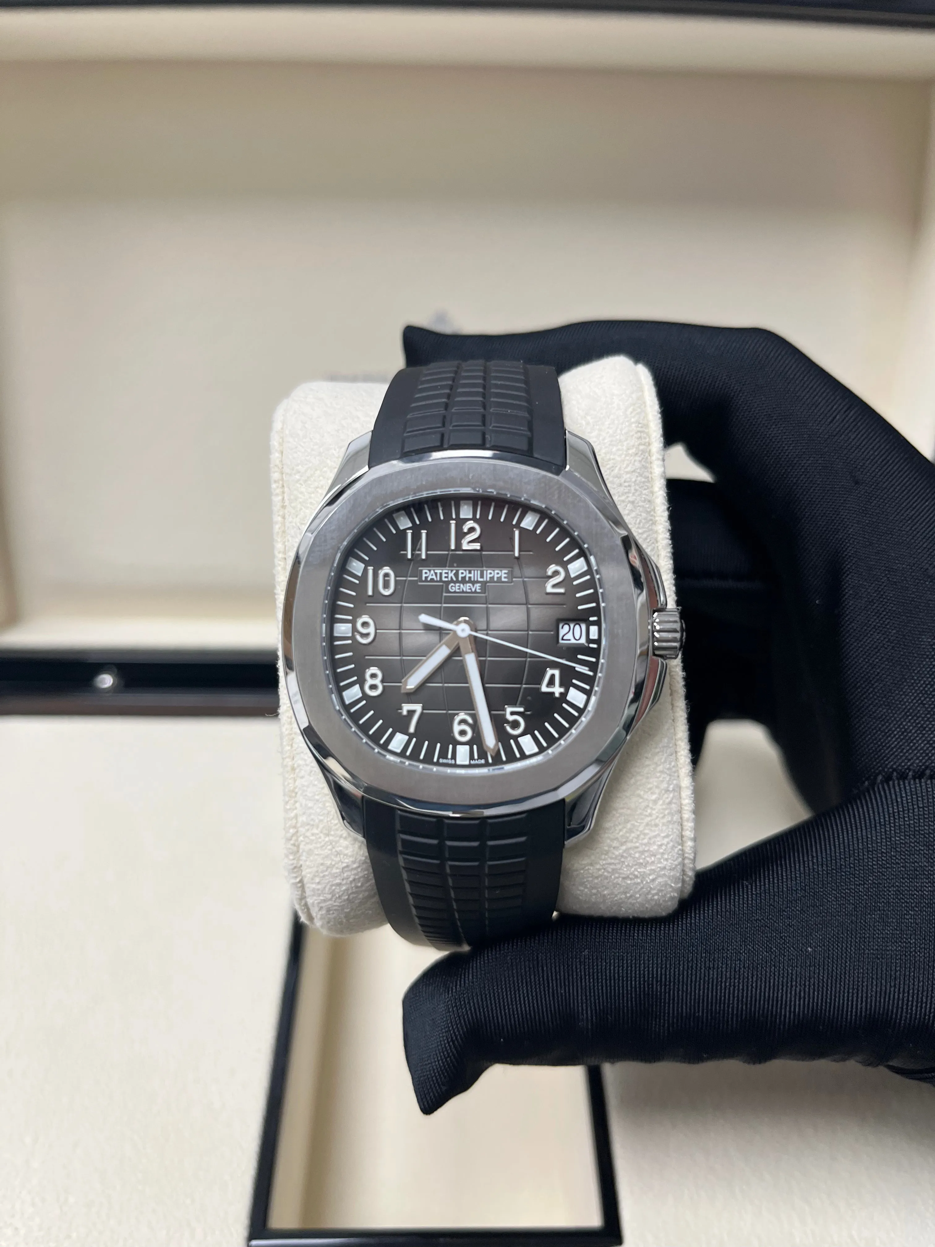 Patek Philippe Aquanaut Stainless Steel/ Black Embossed Dial (Ref#5167A-001)