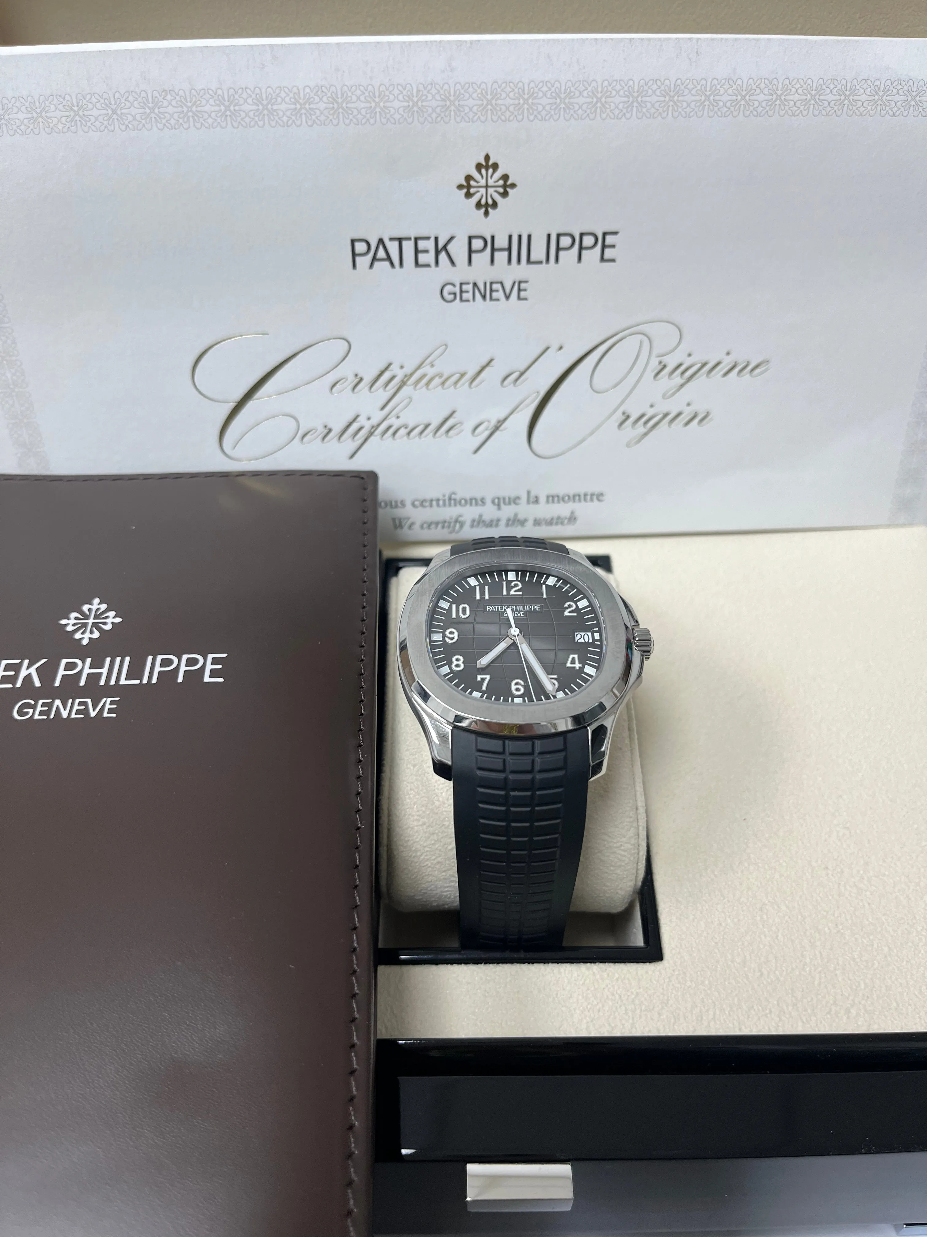 Patek Philippe Aquanaut Stainless Steel/ Black Embossed Dial (Ref#5167A-001)