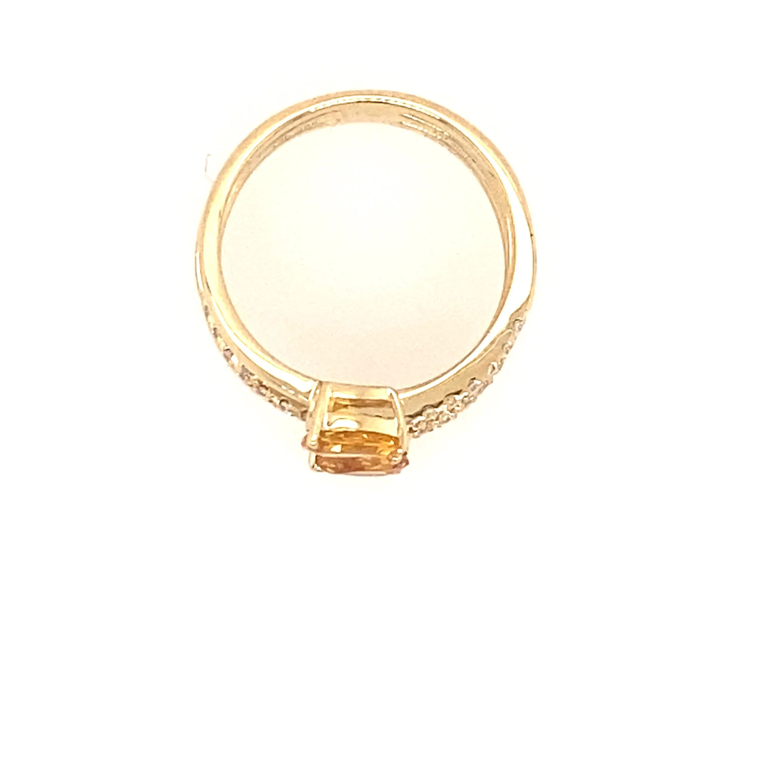 Pear Citrine and Diamond Triple Coil Ring