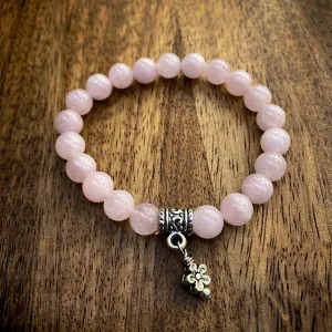 Pink Semi-Precious Stone Mala Bracelet