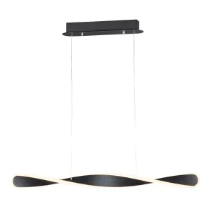 Pirouette 40 in. LED Pendant Light Black finish