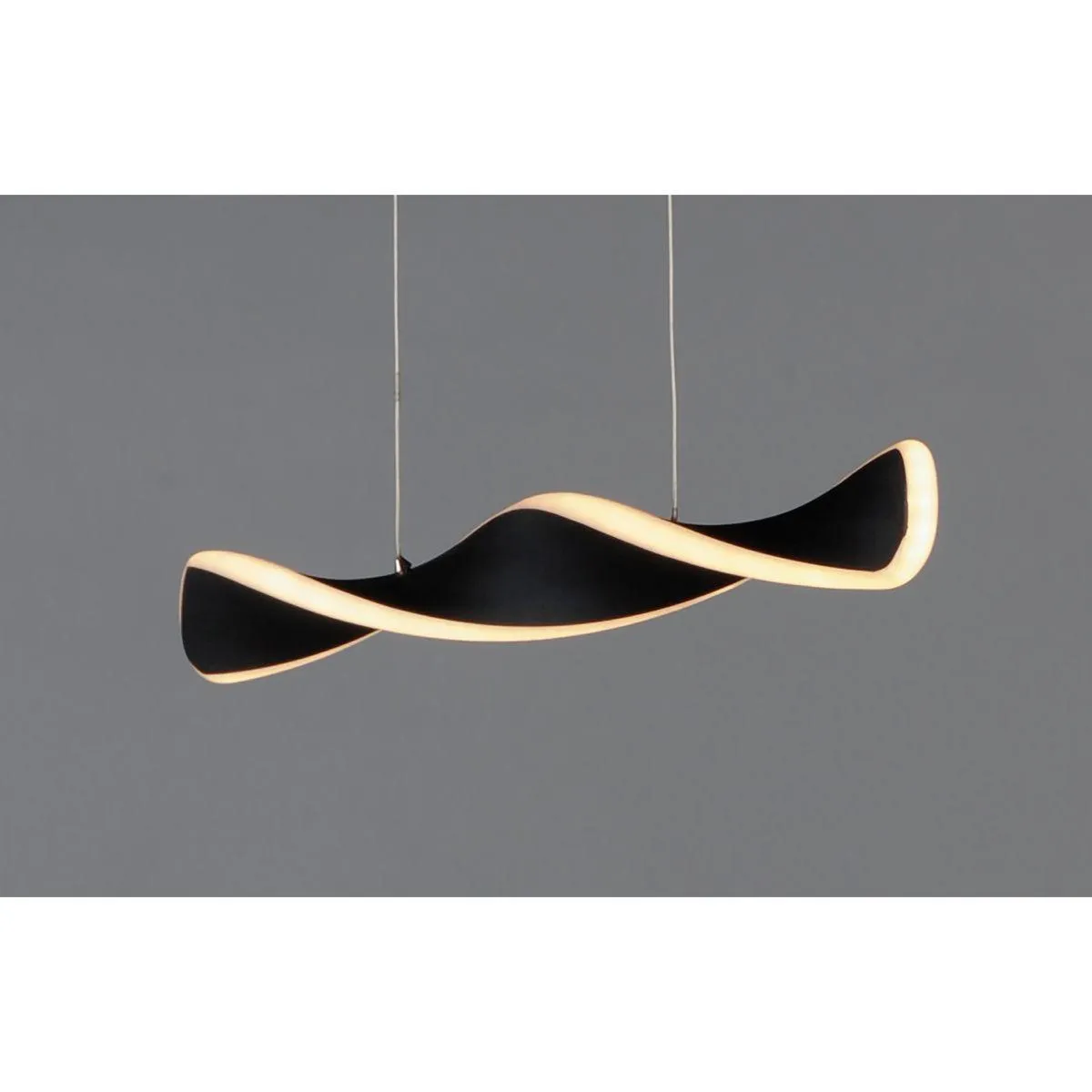 Pirouette 40 in. LED Pendant Light Black finish