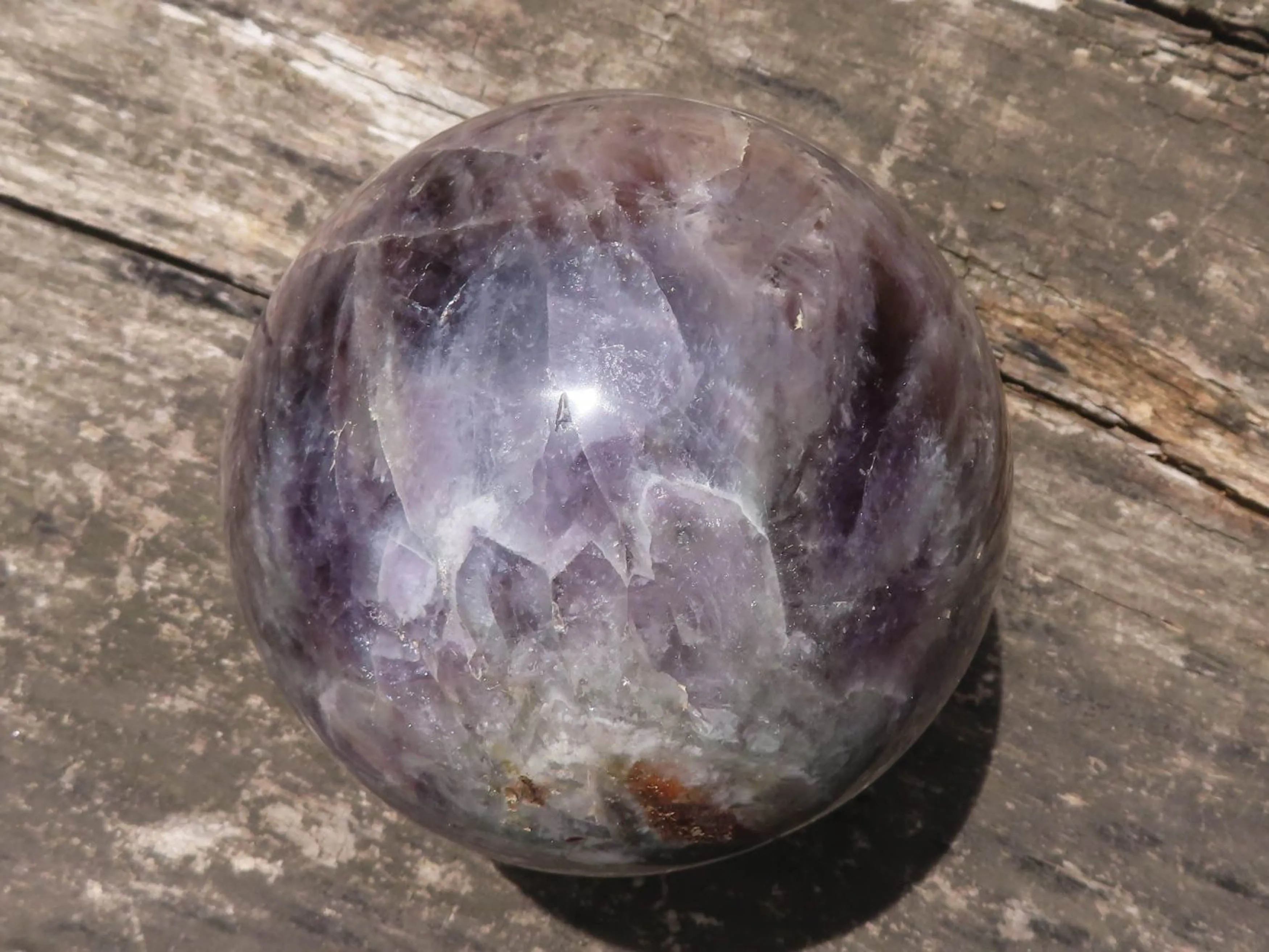 Polished Large Flower Amethyst Sphere x 1 From Madagascar