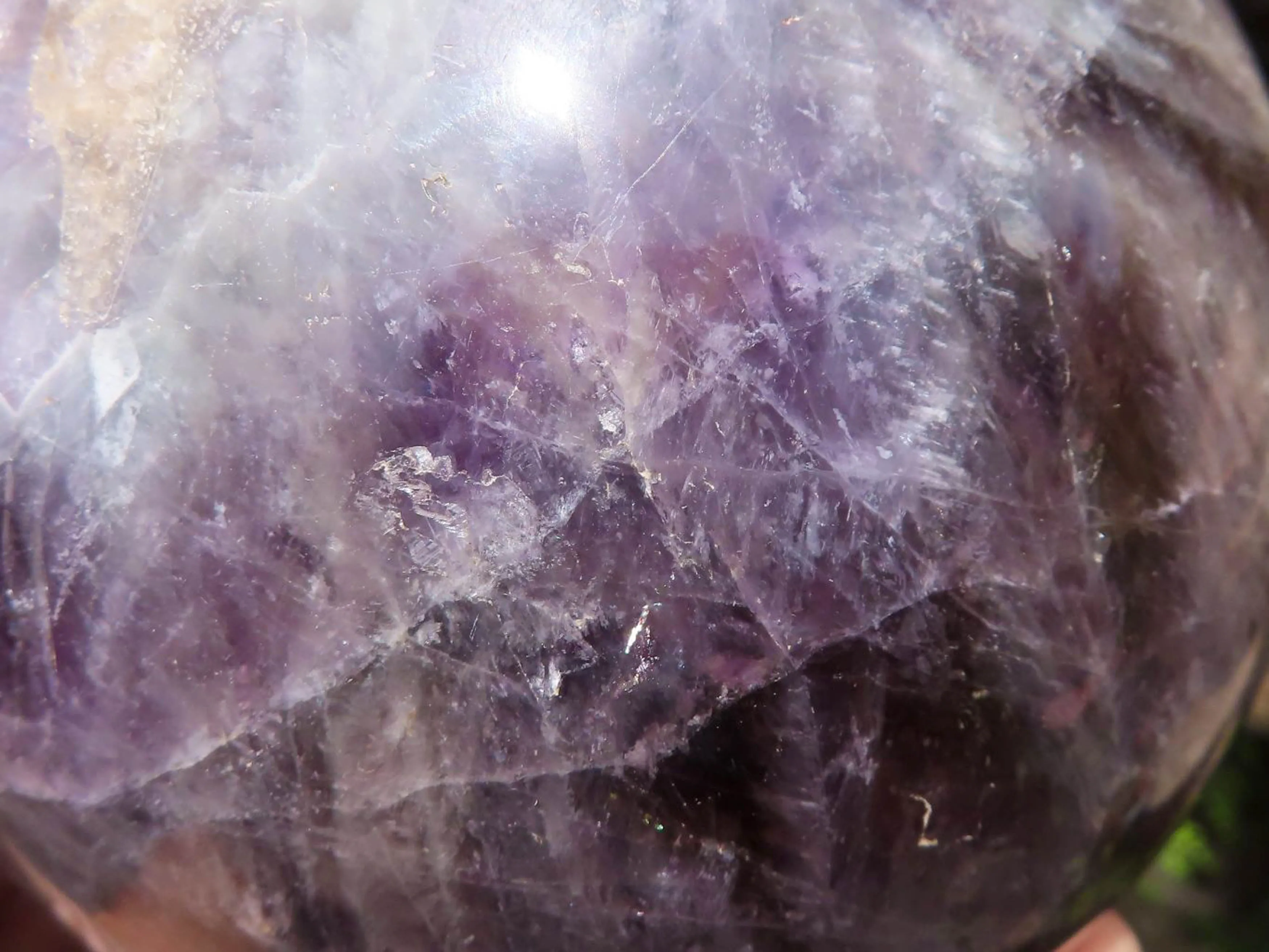 Polished Large Flower Amethyst Sphere x 1 From Madagascar