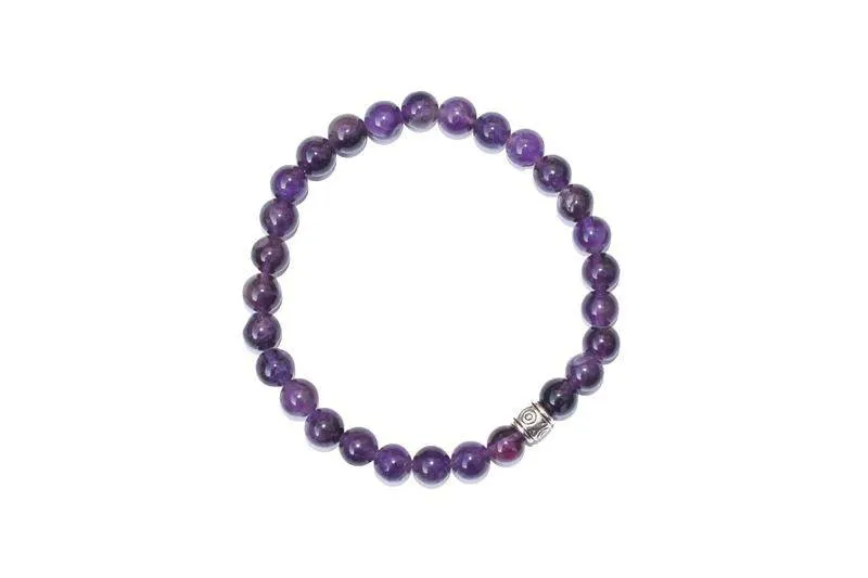 Real Amethyst Stone Healing Bracelet - Purple