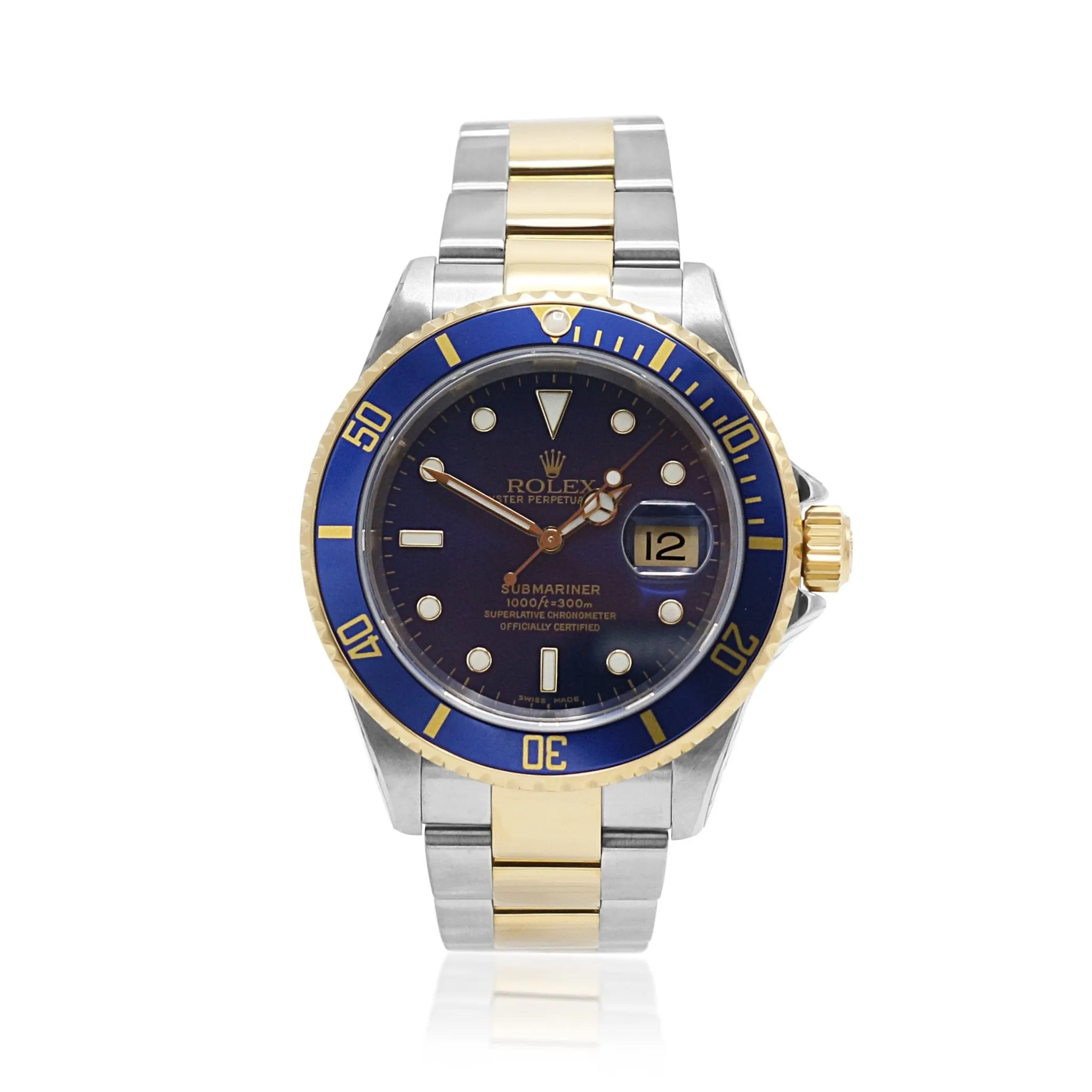 Rolex Submariner 40mm Steel & Gold Watch - Ref: 16613