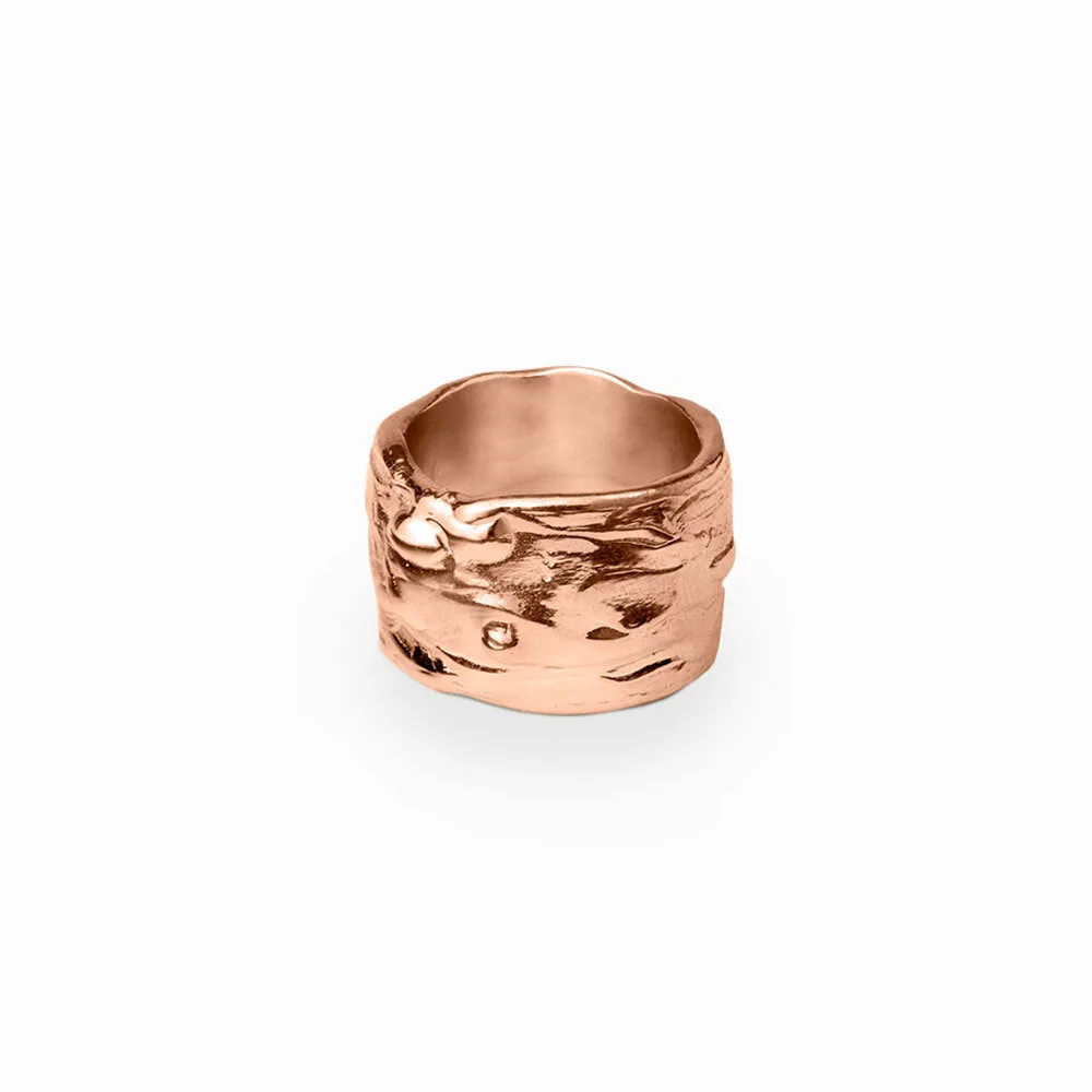 Rose Gold Waterfall Ring - Wide