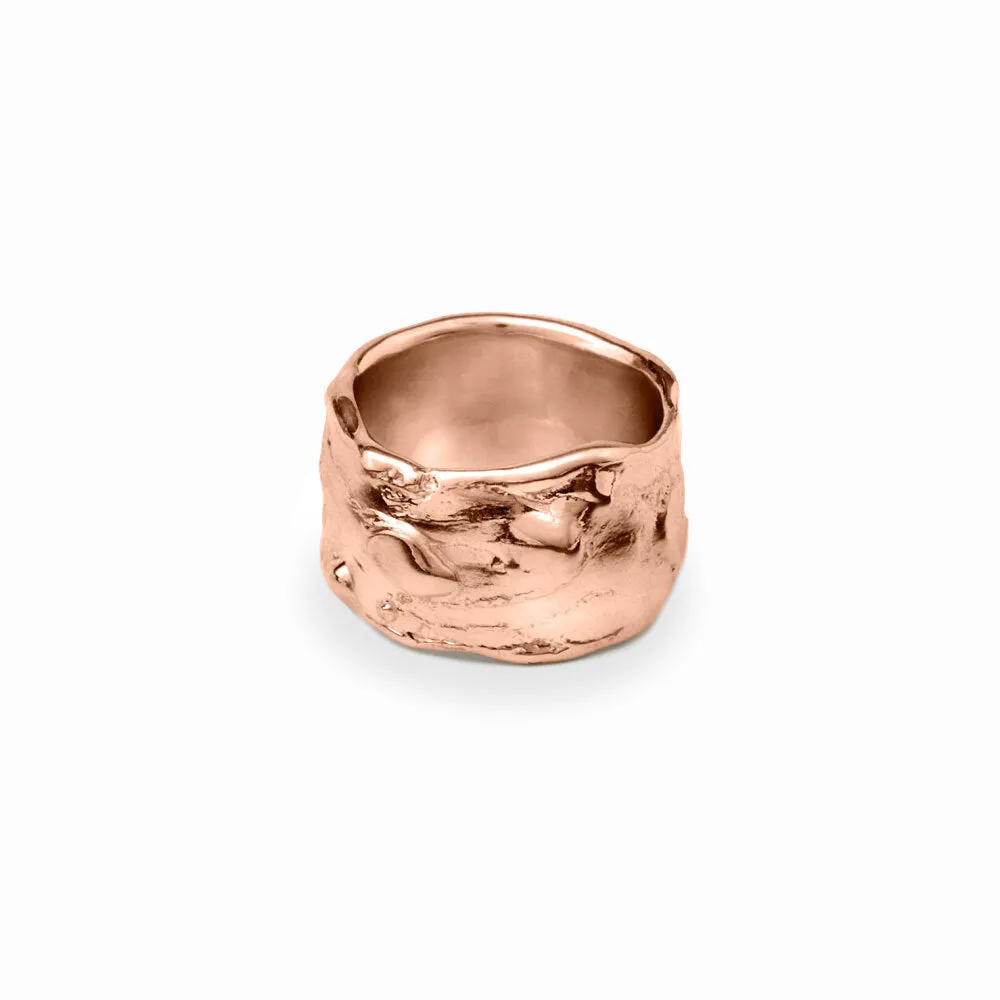 Rose Gold Waterfall Ring - Wide