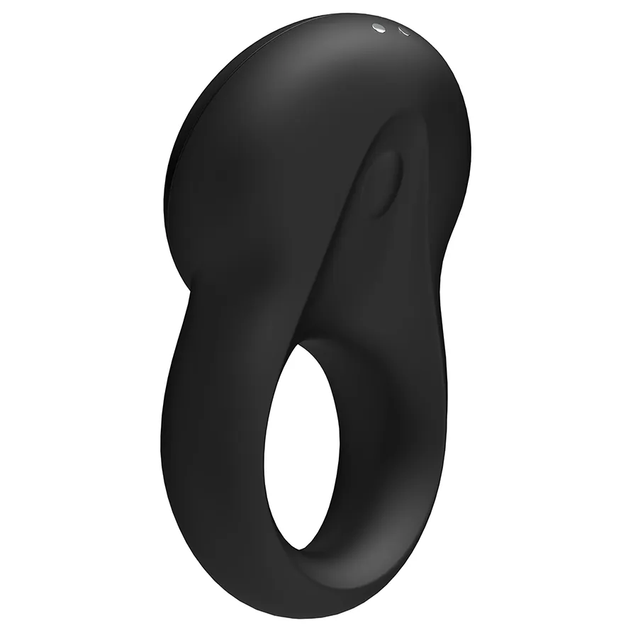 Satisfyer Signet Black Silicone Vibrating Cock Ring with App Control