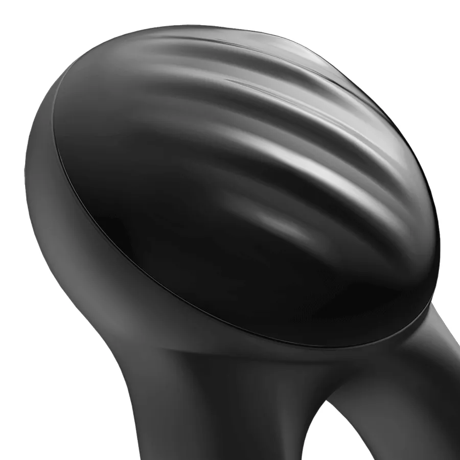 Satisfyer Signet Black Silicone Vibrating Cock Ring with App Control