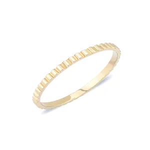 Silhouette Stacking Ring – 14K Solid Gold, Perfect for Layering