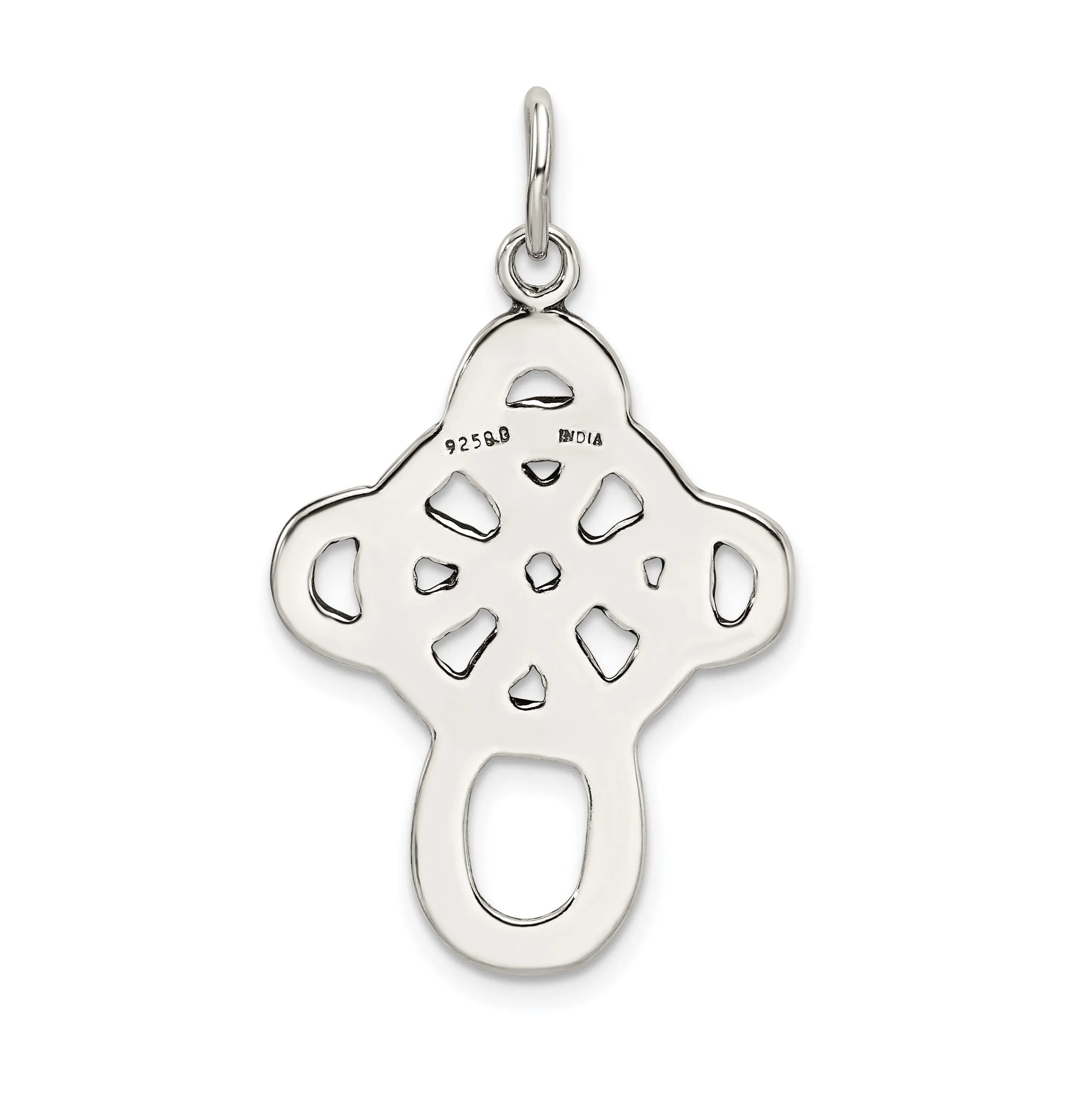 Silver Polish Antique Finish Celtic Cross Charm Pendant