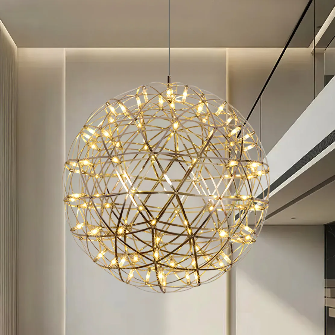 Silver Spark Ball Pendant Light