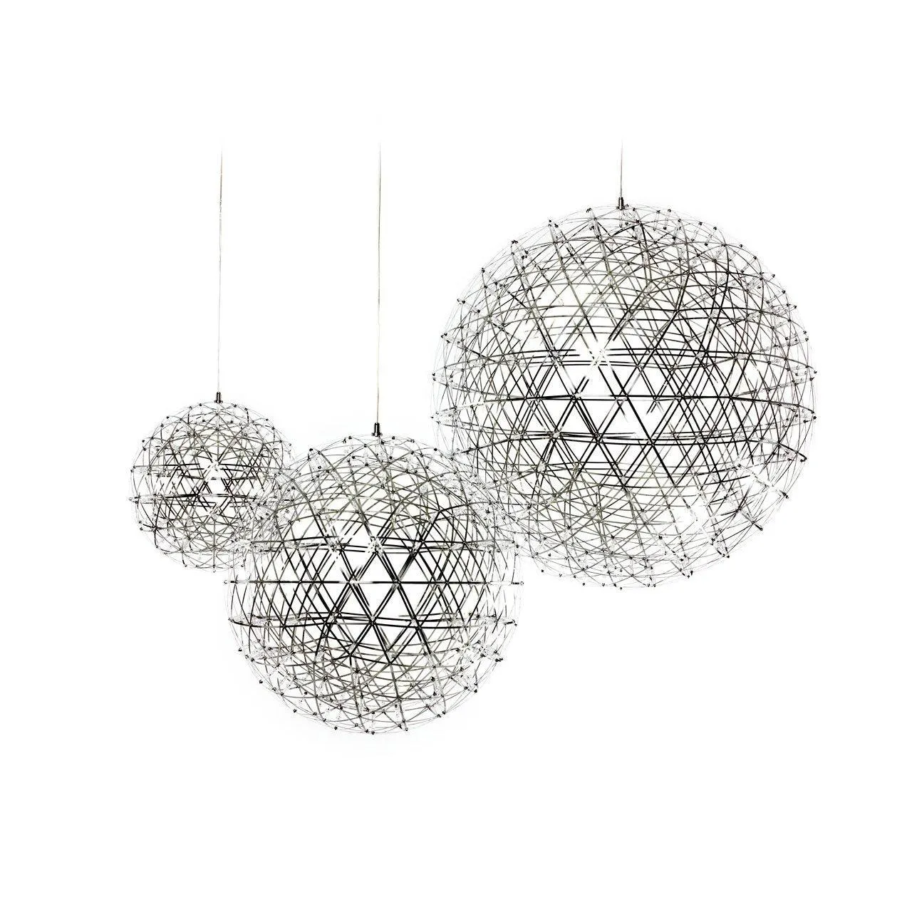 Silver Spark Ball Pendant Light