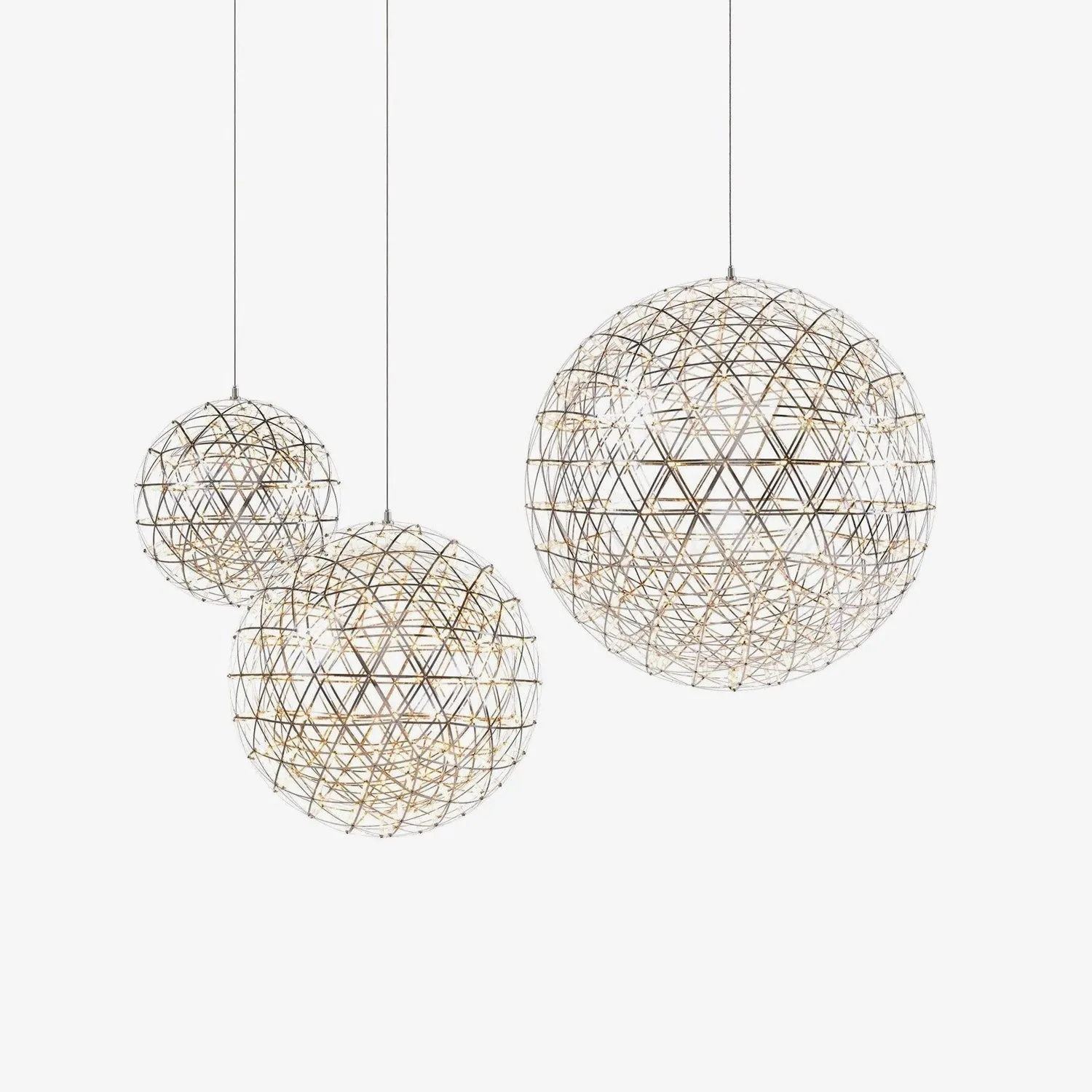 Silver Spark Ball Pendant Light