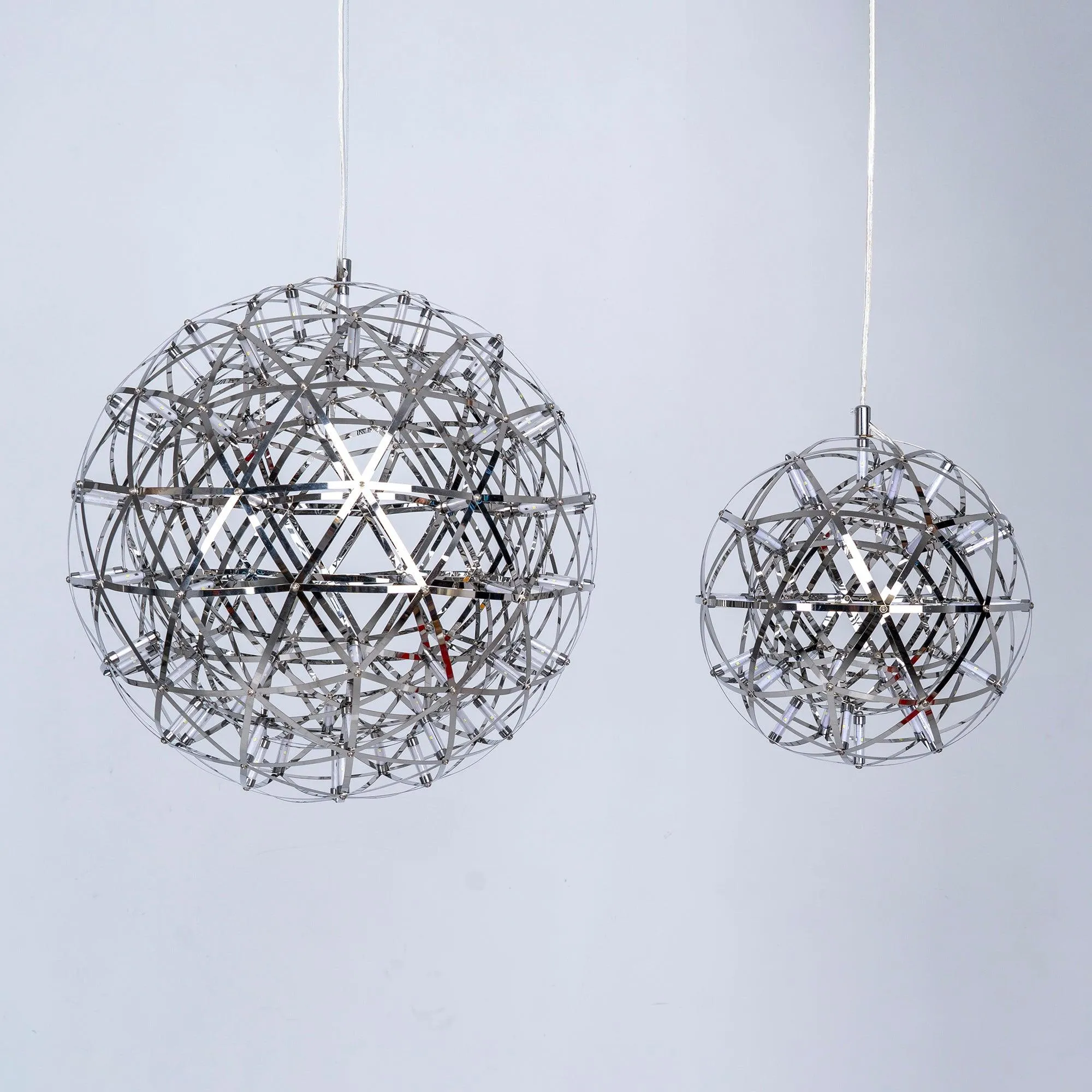 Silver Spark Ball Pendant Light