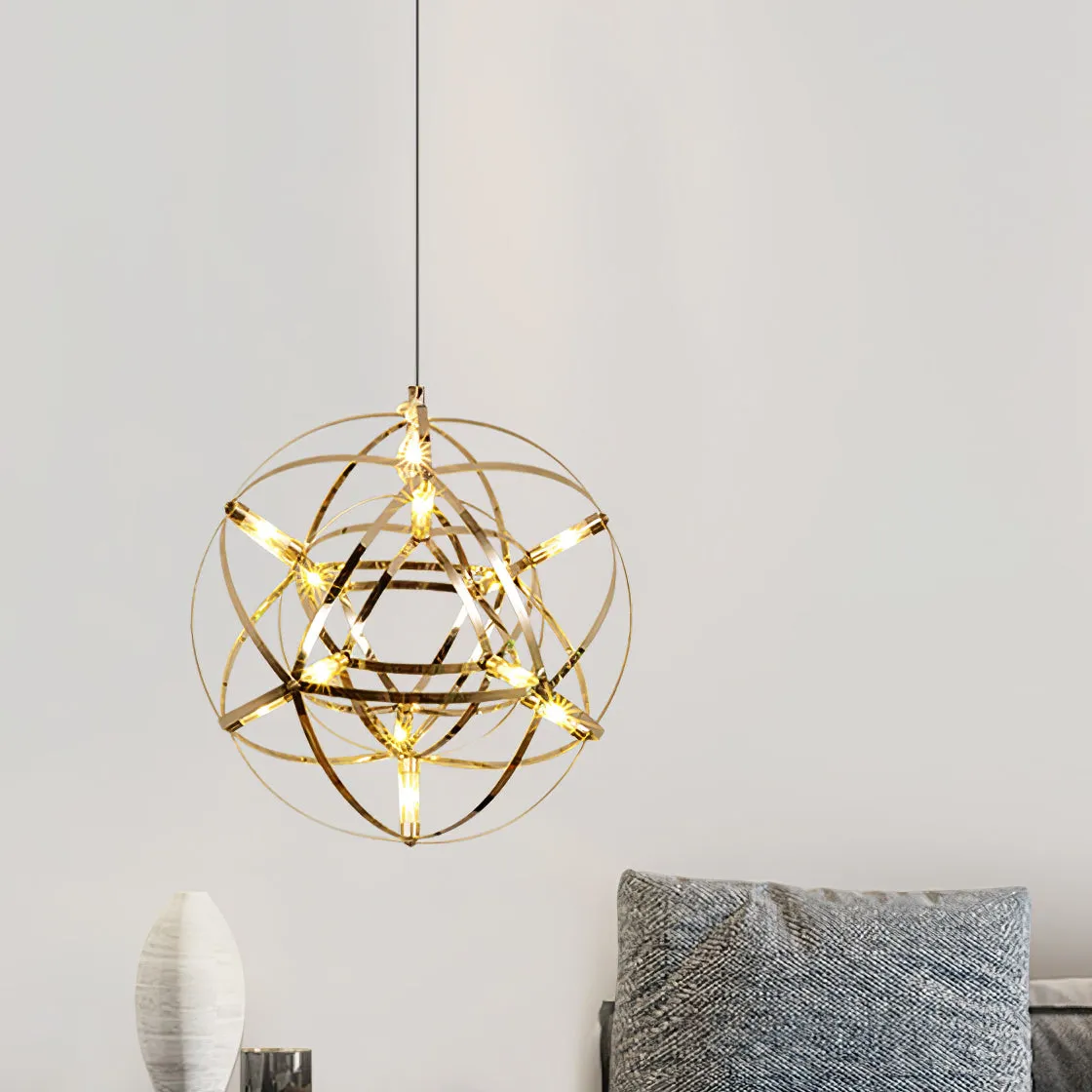 Silver Spark Ball Pendant Light