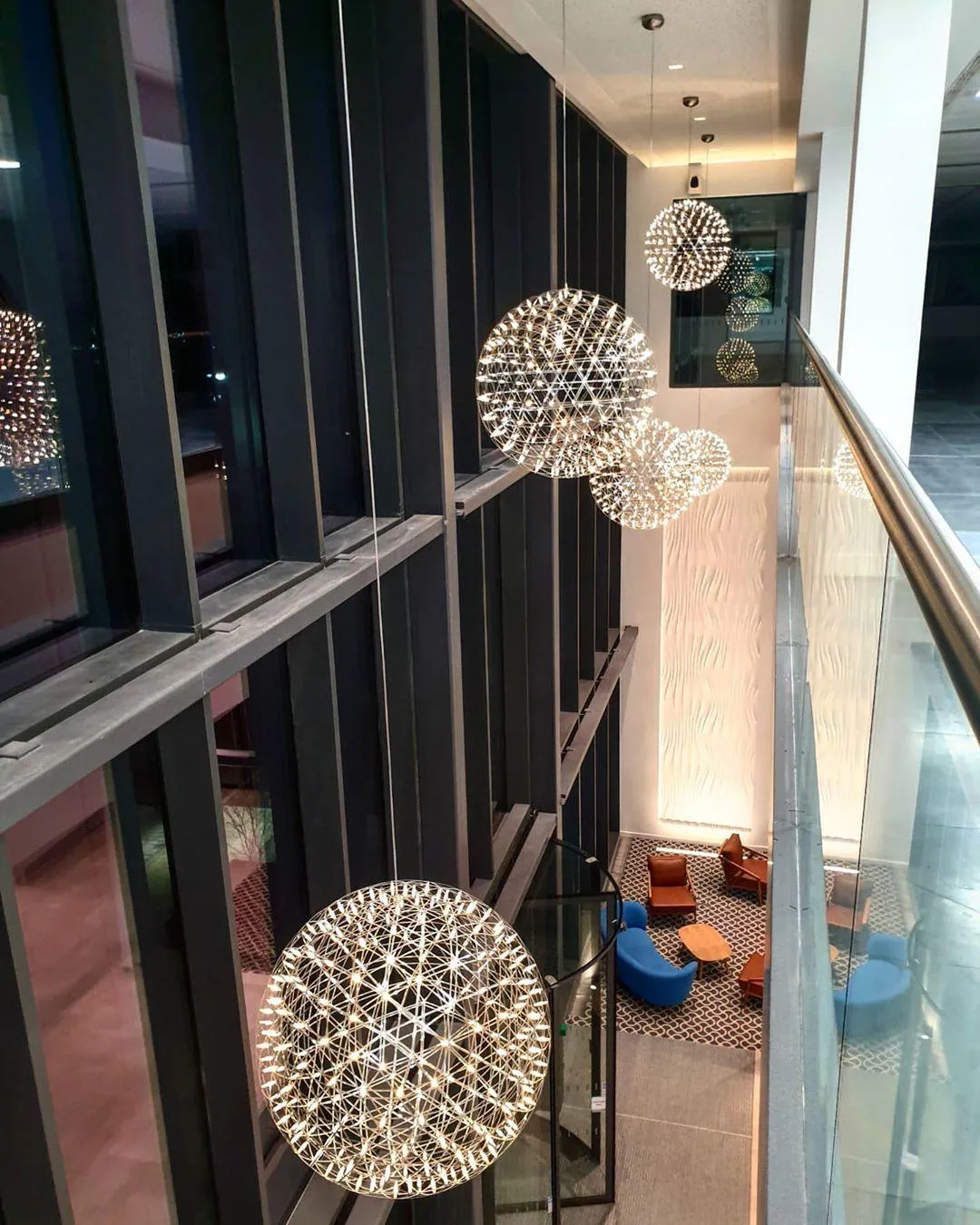 Silver Spark Ball Pendant Light