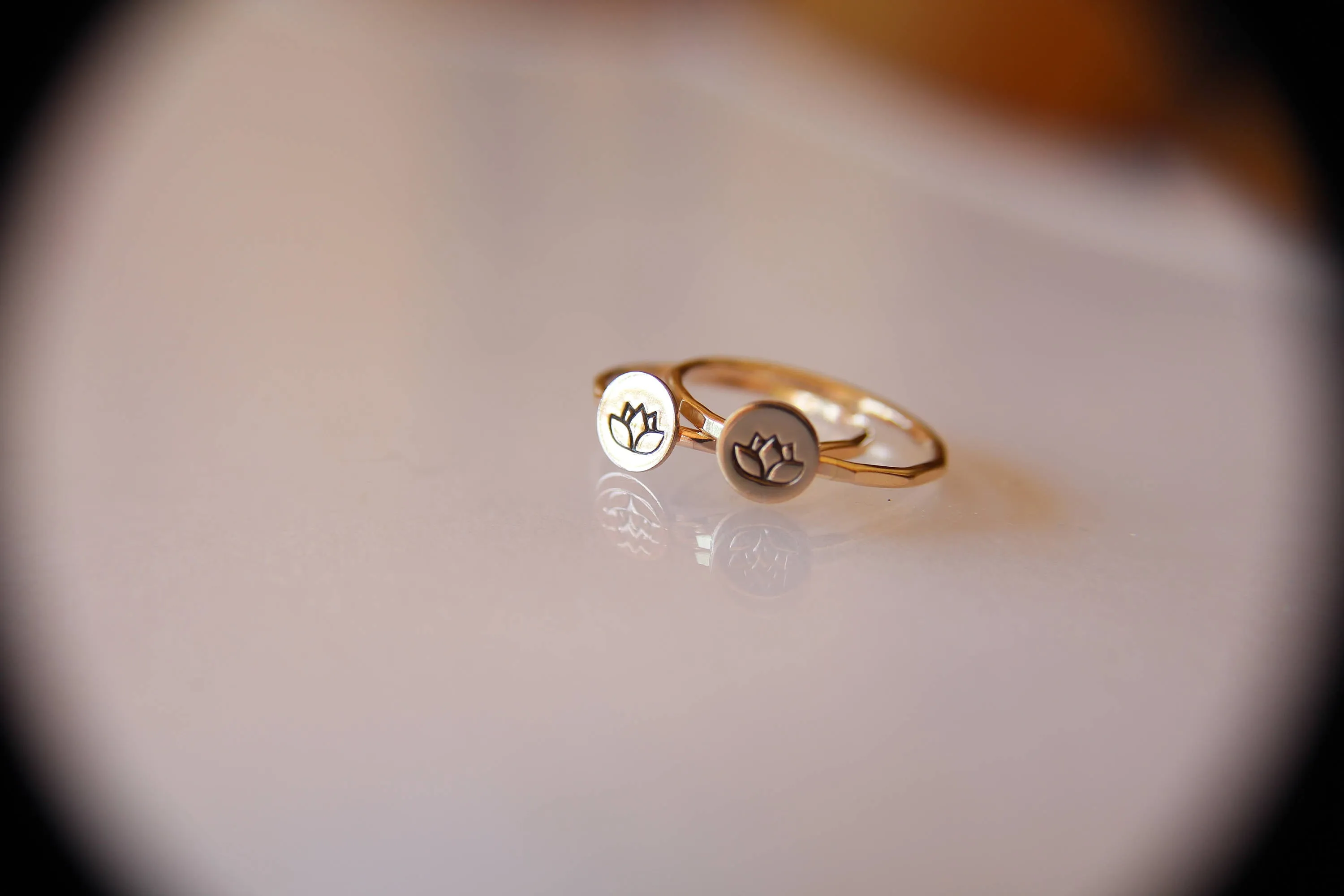 Single Lotus Stack Ring, Lotus Stack Rings, Sterling Silver Stack Rings, Rose Gold Filled Stack Ring, Stack Band Rings, Band Ring