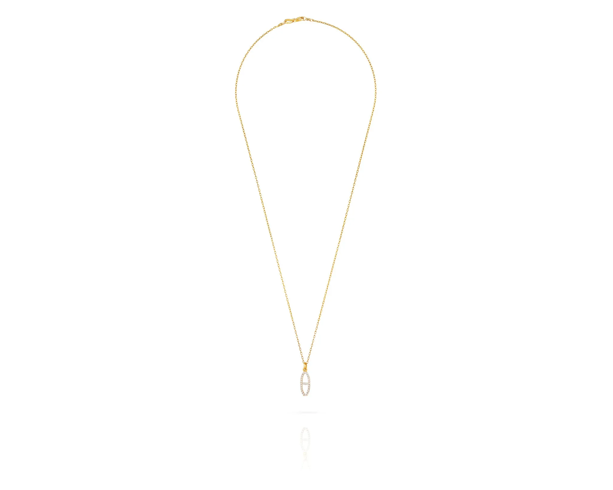 Small Diamond Kingston Charm Necklace | Gold