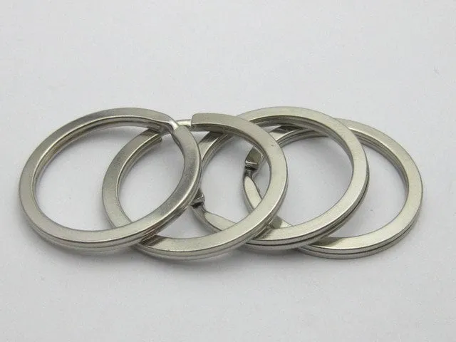 Stainless Steel Ring Key Chain Connector Split Ring Key Fob Hardware 15 20 23 25 28 30 32 35 mm