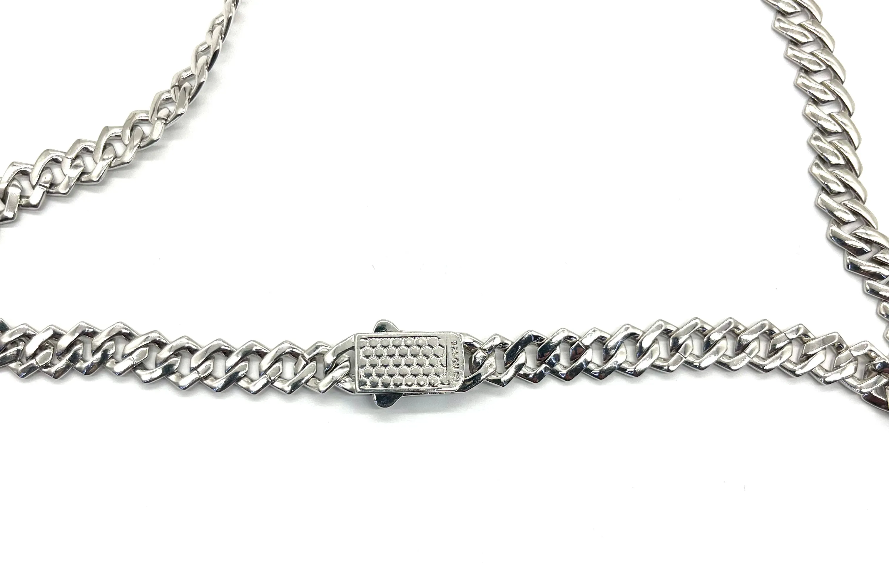 Sterling Silver Monaco Necklace with CZ Clasp