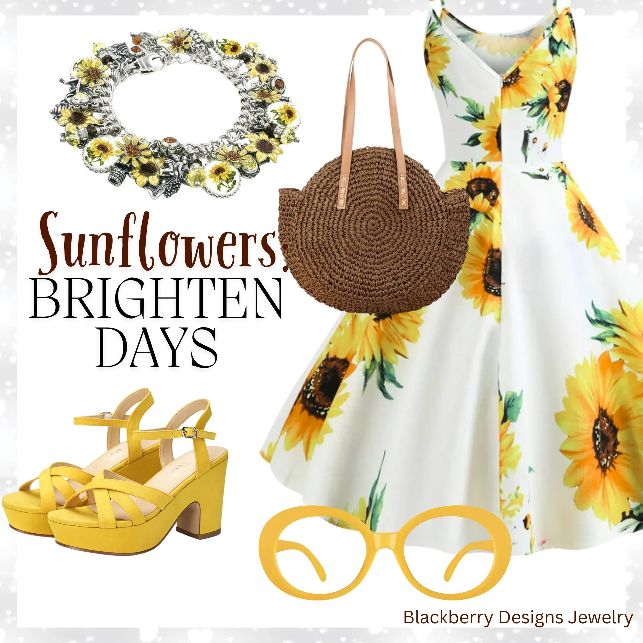 Sunflower Charm Bracelet