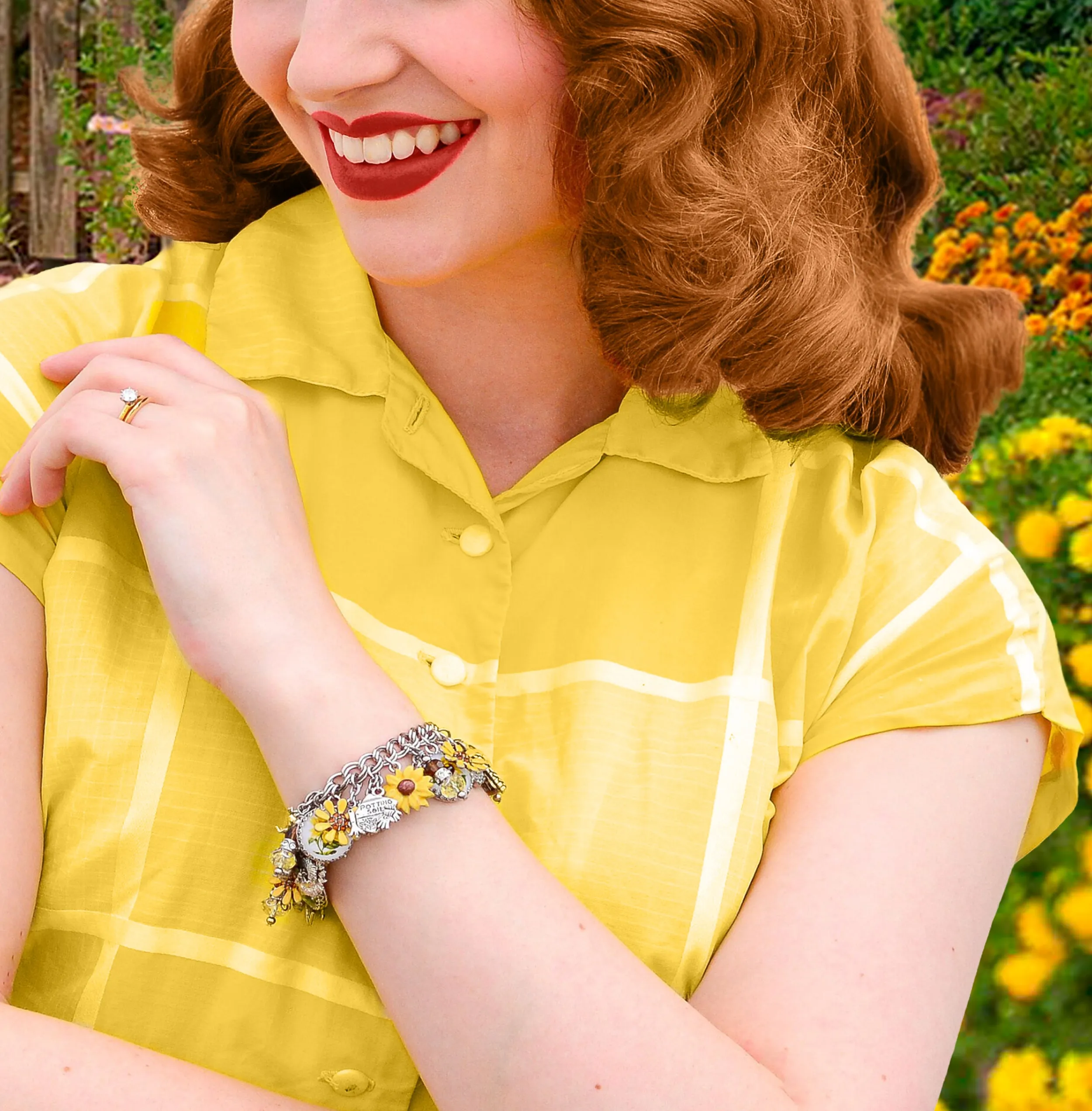 Sunflower Charm Bracelet