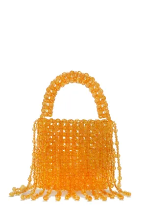 Sunsets In Capri Beaded Handbag - Orange