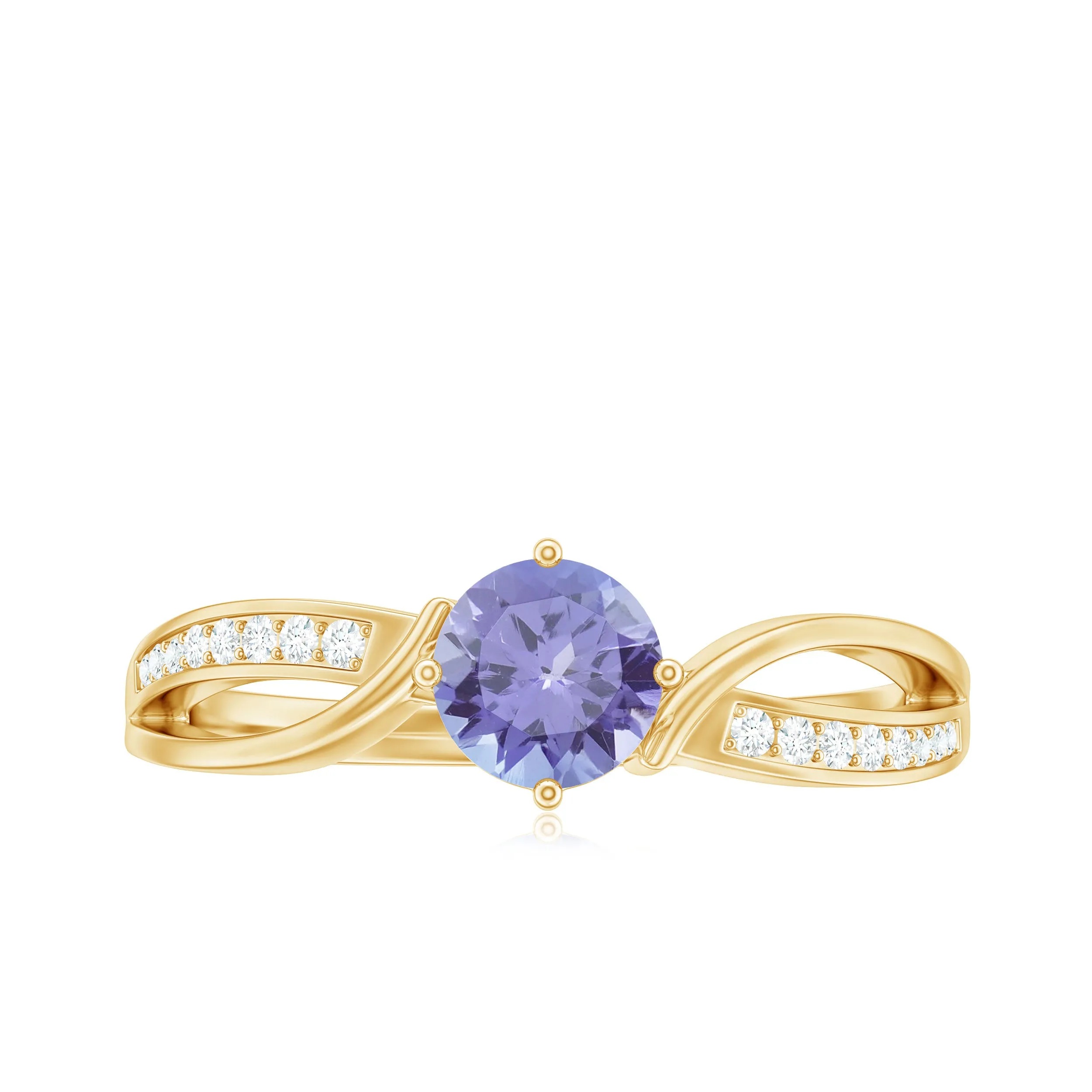 Tanzanite and Diamond Engagement Ring