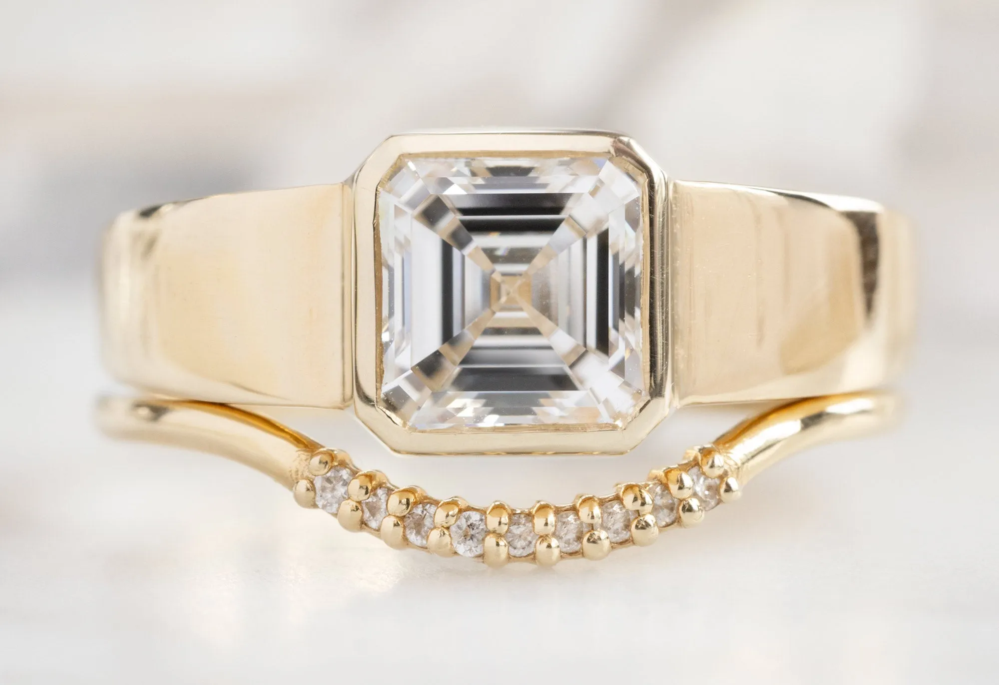 The Signet Ring with a 1.25ct Asscher-Cut Lab Grown Diamond