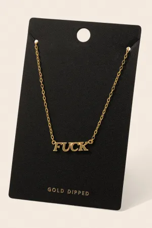 Thick "Fuck" Dainty Necklace (Silver/Gold)