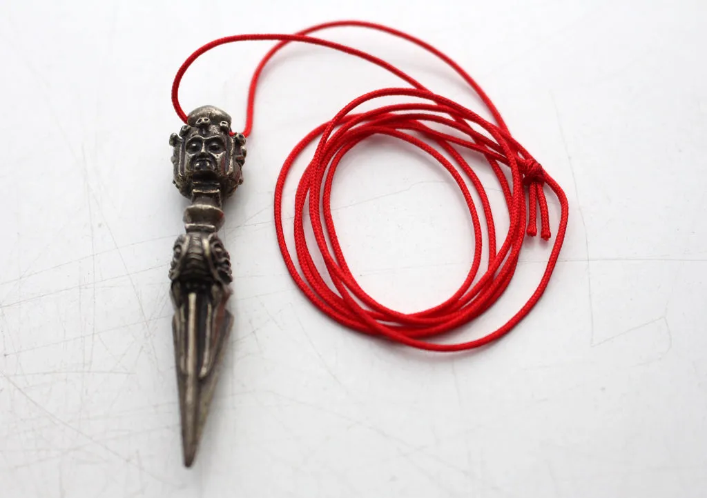 Tibetan Buddhist Ritual Three Face Phurba Pendant