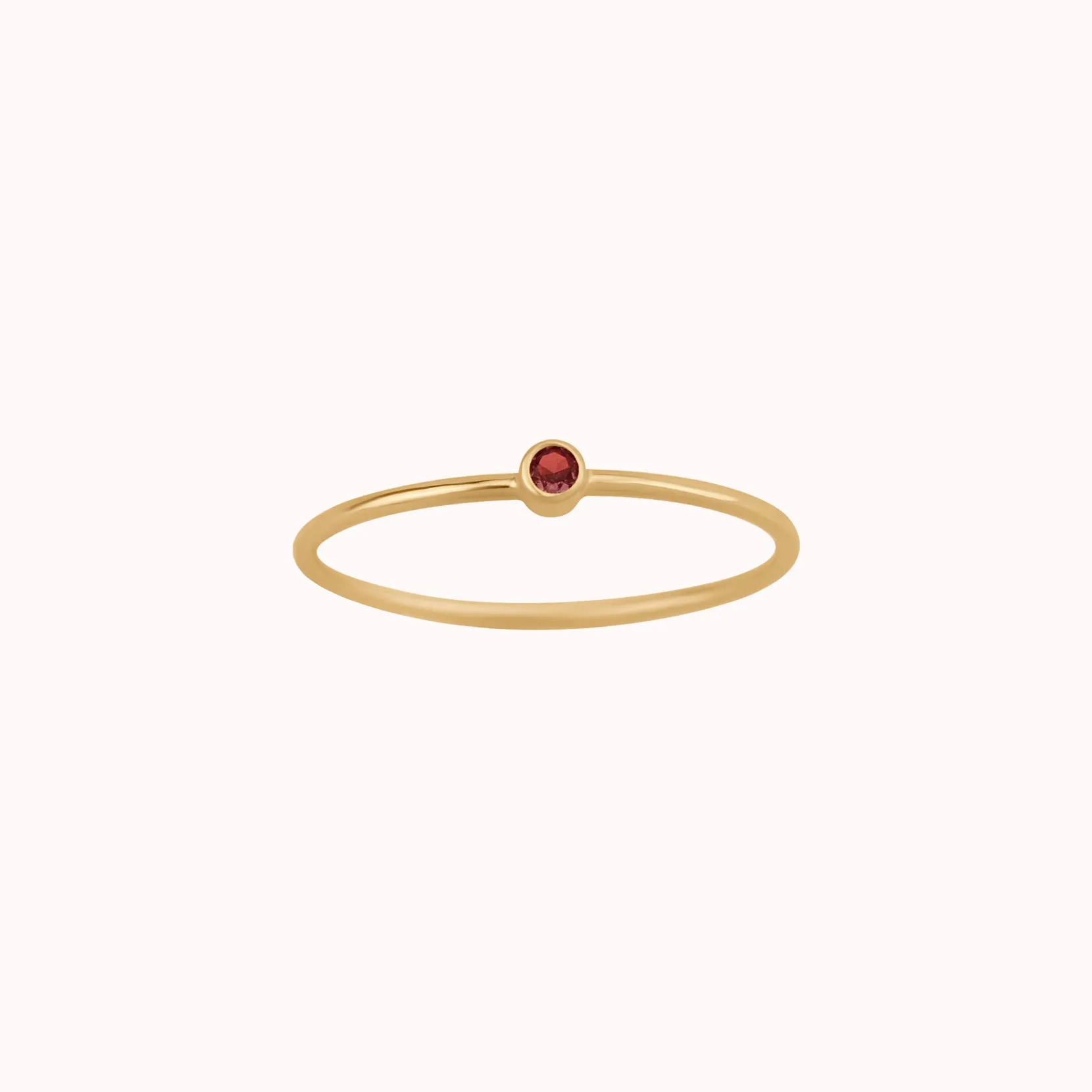 Tiny January Birthstone Ring ∙ Garnet