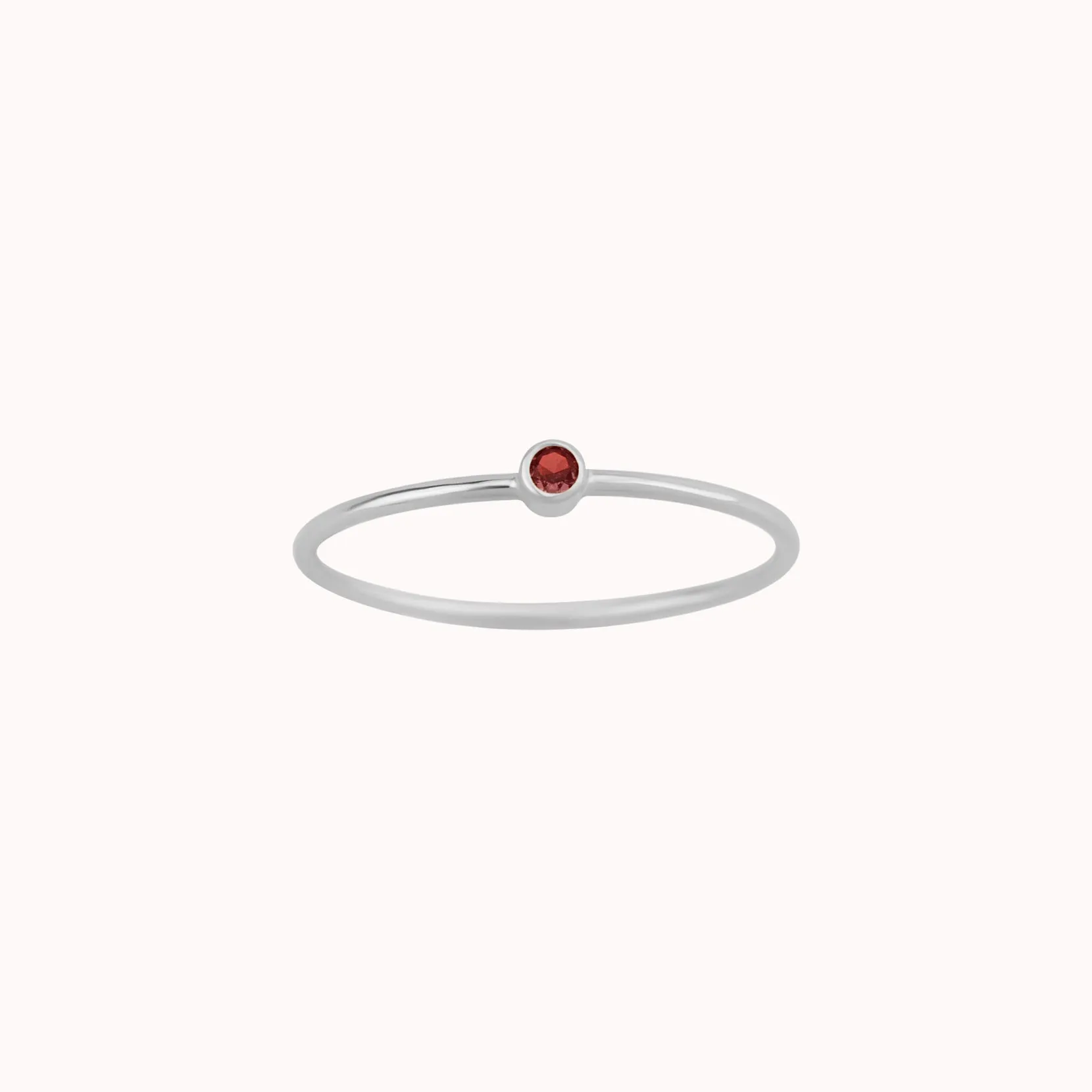 Tiny January Birthstone Ring ∙ Garnet