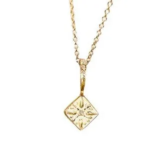 To Bless Gold Pendant Necklace with Diamond