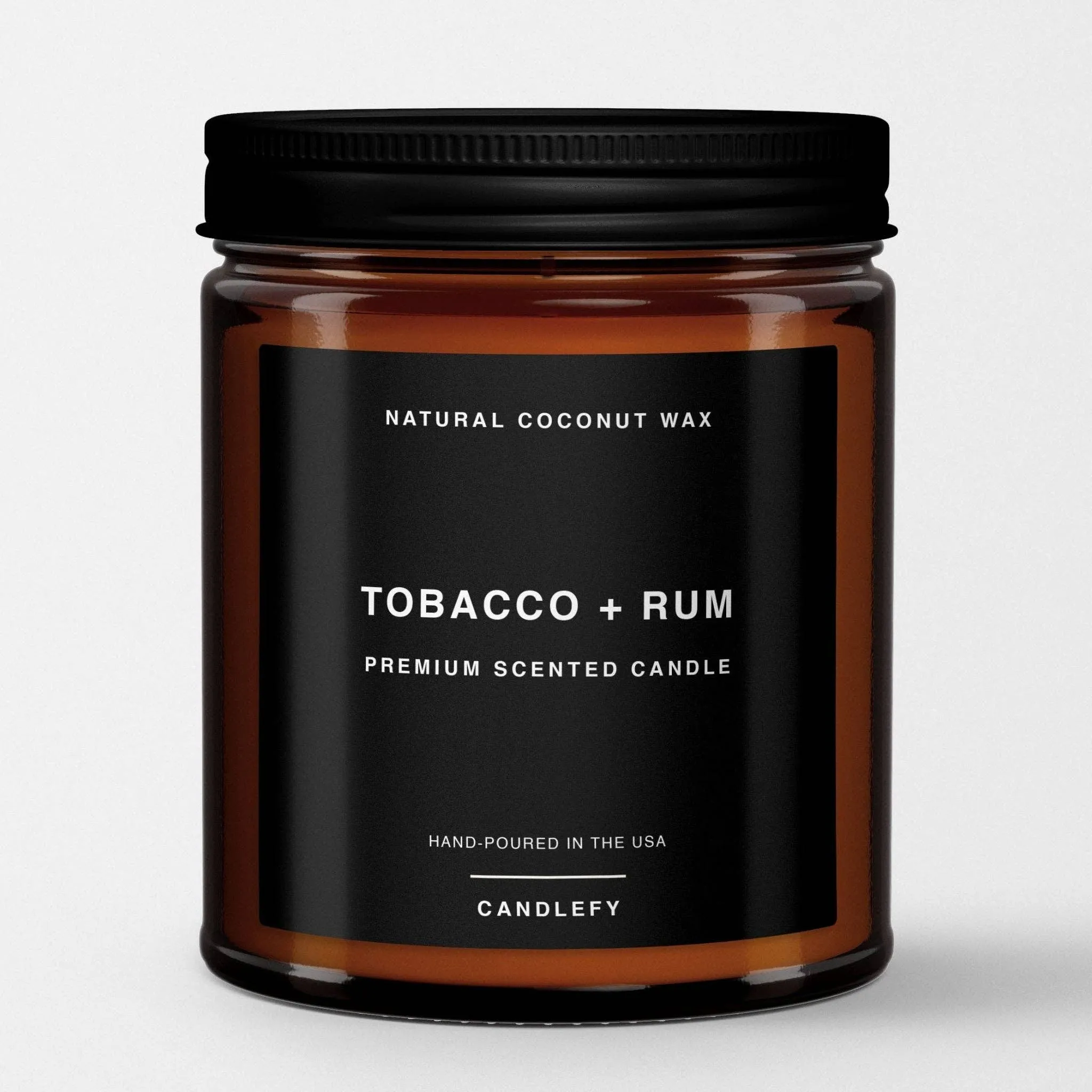 Tobacco   Rum: Scented Candle Made With Natural Wax