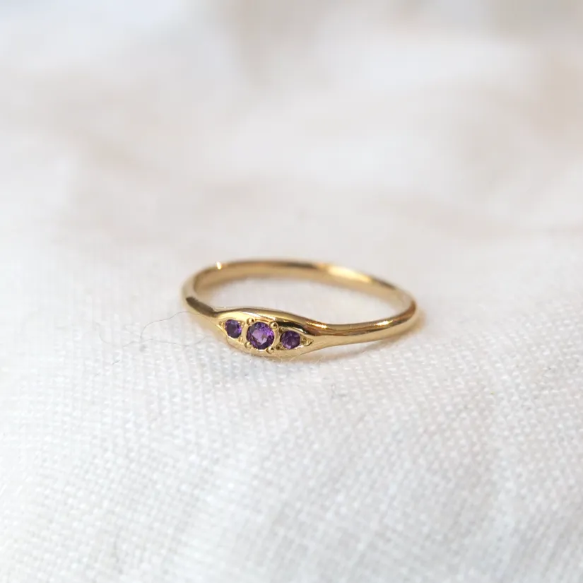 Trio Ring Amethyst