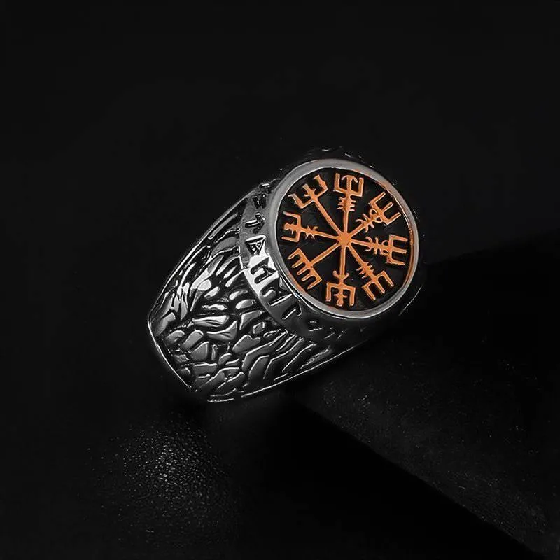 Vegvisir Runed Ring - Stainless Steel