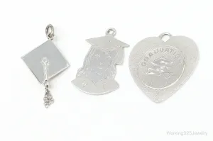 Vintage Graduation Sterling Silver Charms Lot